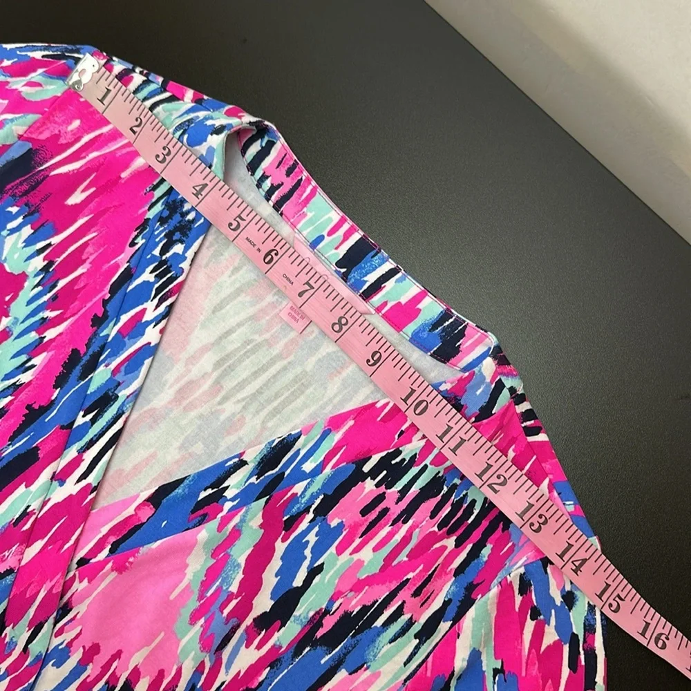 Lilly Pulitzer Marvista Wrap Maxi Dress S Free Spirit Stretch Resortwear Beachy - Picture 11 of 14